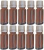 10 Fläschchen à 10 ml aus Braunglas zur Aufbewahrung von ätherischen Ölen, Tropfer mit Originalverschluss (Bild für) 10 Fläschchen à 10 ml aus Braunglas zur Aufbewahrung von ätherischen Ölen, Tropfer mit Originalverschluss