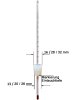 Destillier-Thermometer, 30 cm, mit großem Silikonstopfen Ø 26-32 mm (Bild für) Destillier-Thermometer, 30 cm, mit großem Silikonstopfen Ø 26-32 mm